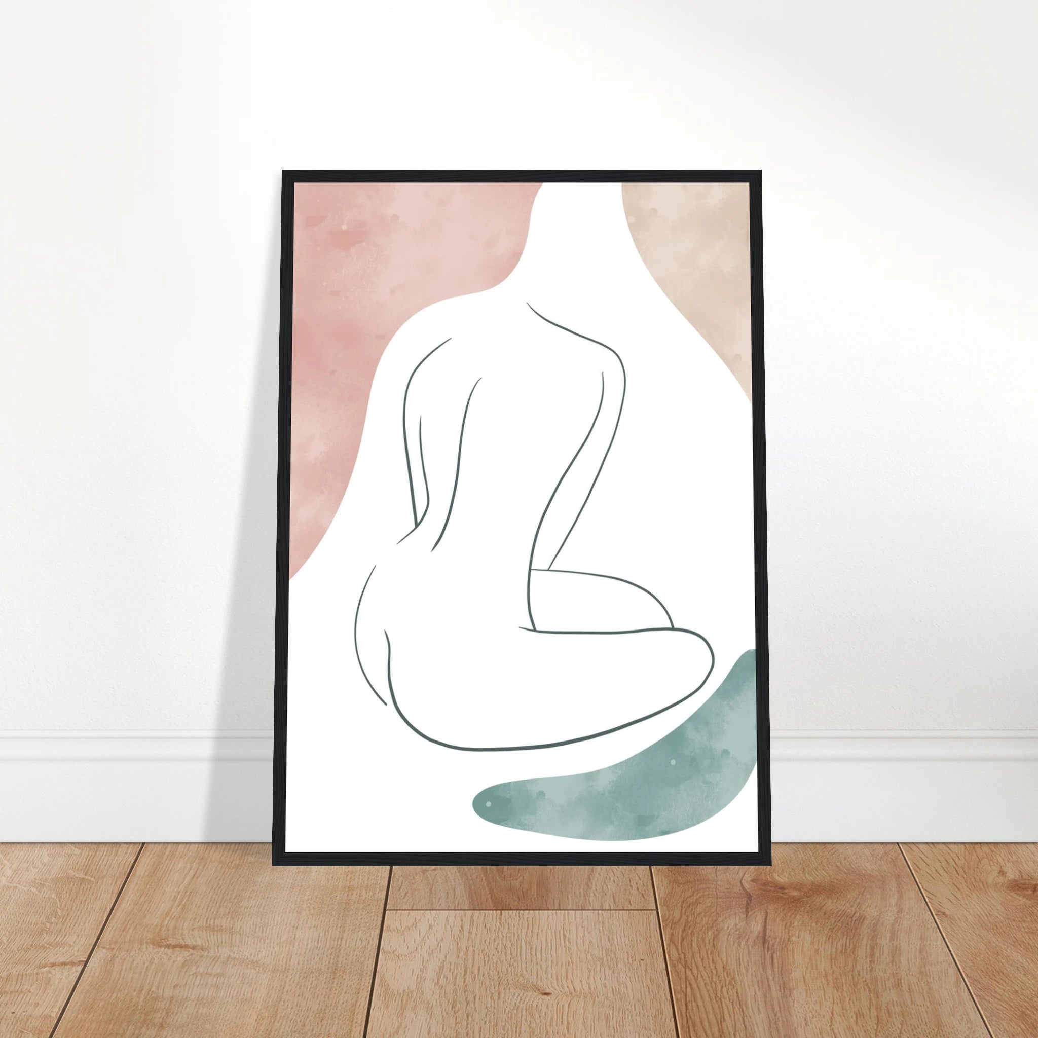 # all-groups - Minimalist Nude Wall Art | Boho Line Drawing in Soft Earth Tones - Iris