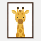 Dark wood frame - Giraffe – Minimalist Animal Art Print | Safari Nursery or Kids' Room Poster - Play By Print