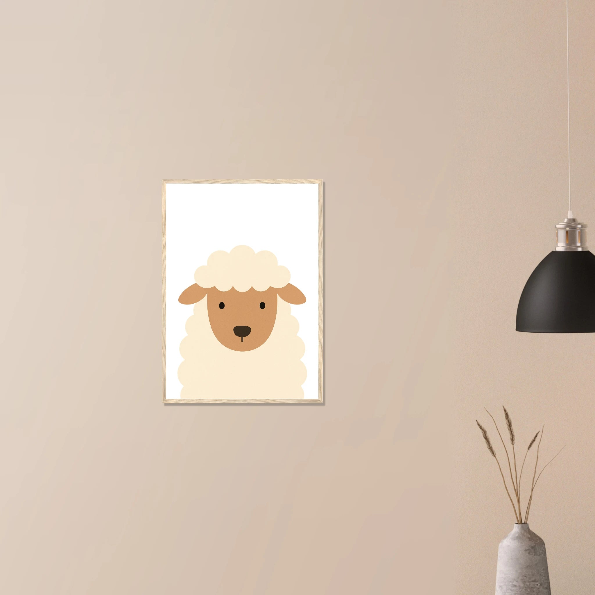 # all-groups - Sheep – Minimalist Farm Animal Art Print | Modern Nursery or Playroom Decor - Play By Print