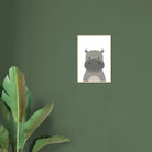 # all-groups - Hippo – Minimalist Safari Animal Art Print - Play By Print