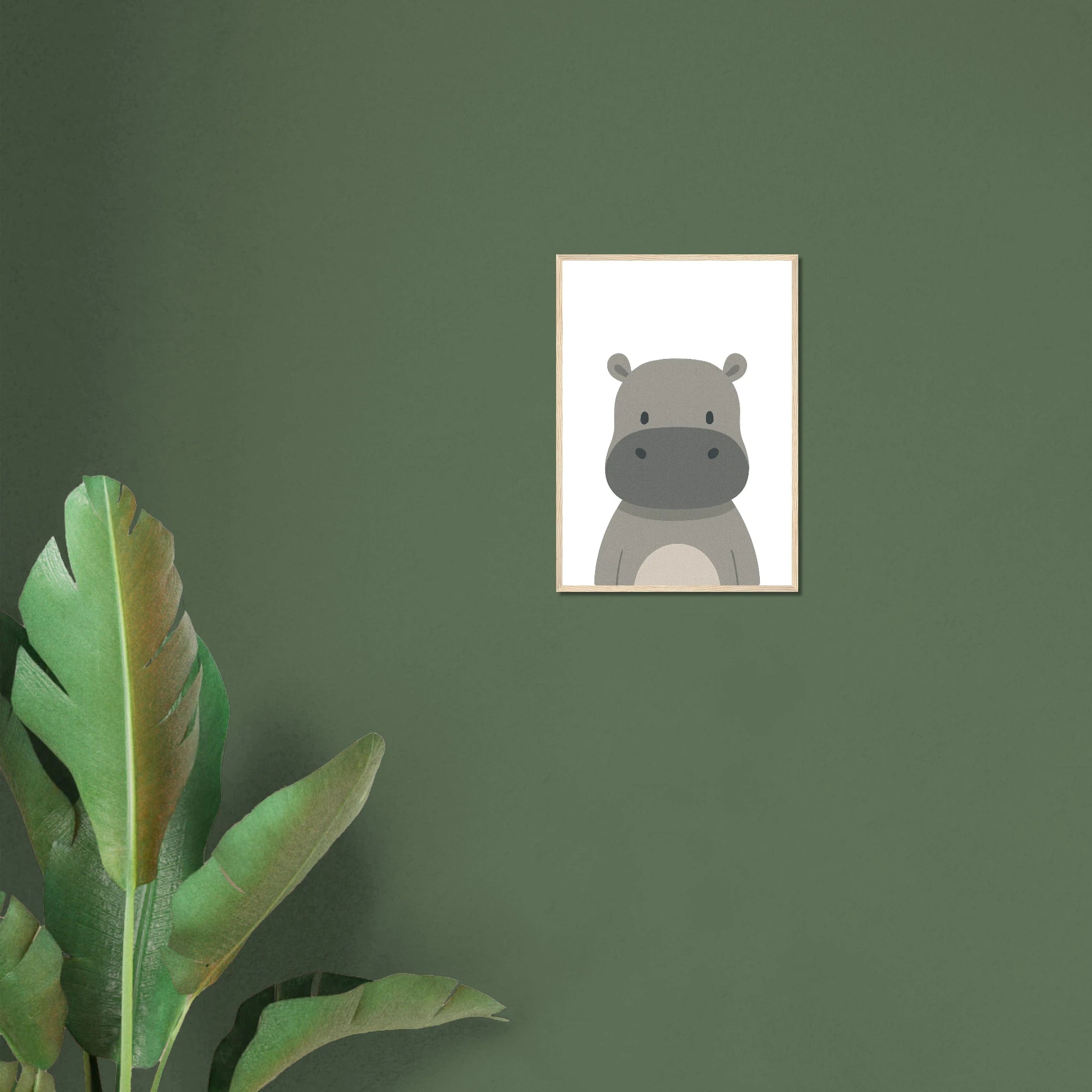 # all-groups - Hippo – Minimalist Safari Animal Art Print - Play By Print