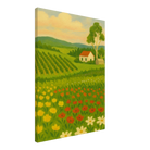 Canvas 50x70 cm 20x28″ - Vineyard & Wildflowers – Australian Countryside Canvas Wall Art - Play By Print