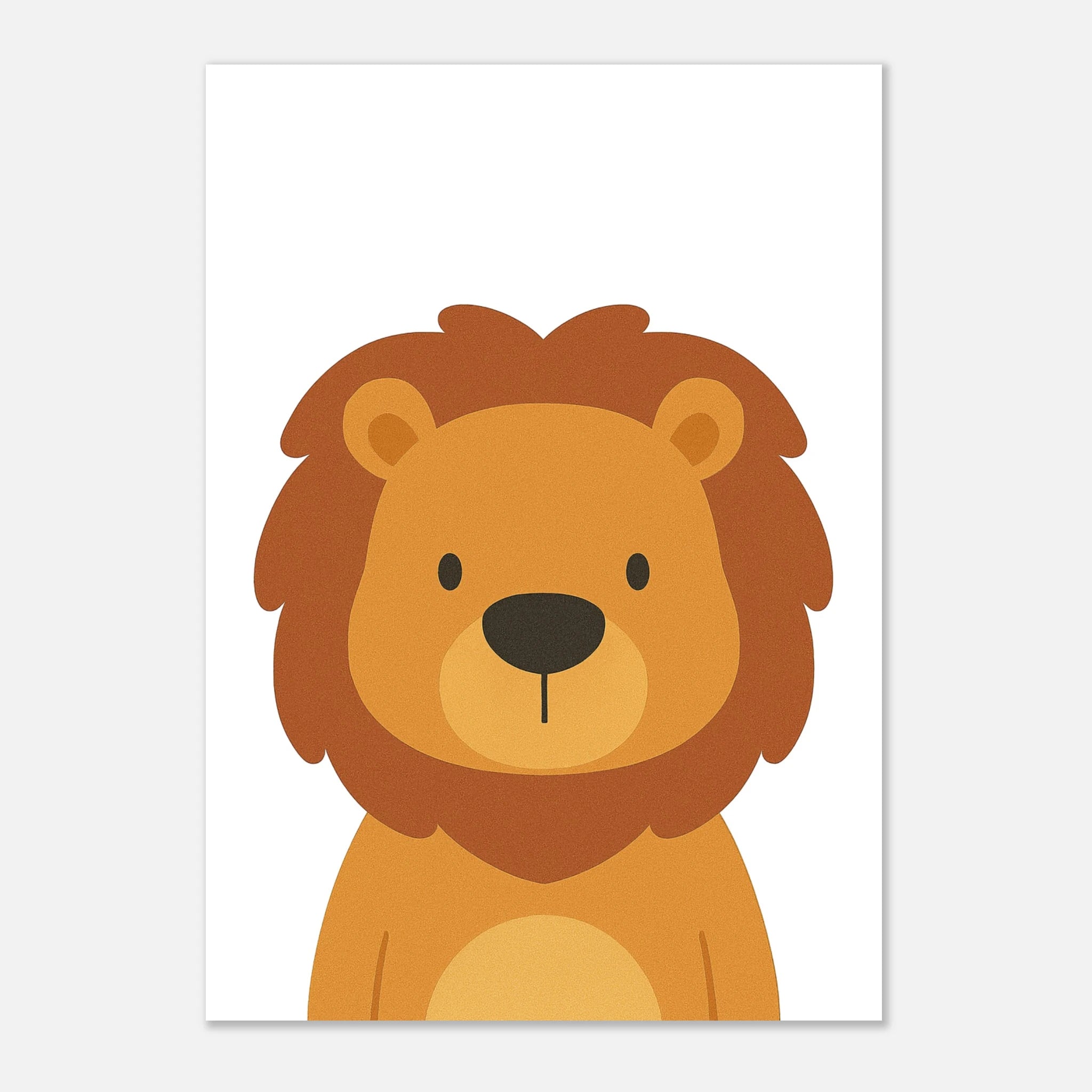 Unframed - Lion Nursery Print – Jungle Animal Art for Kids - Play By Print