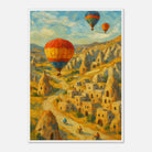 White frame A1 (59.4 x 84.1 cm) - "Drifting Over Cappadocia" Print | Turkish Landscape Wall Art - Play By Print