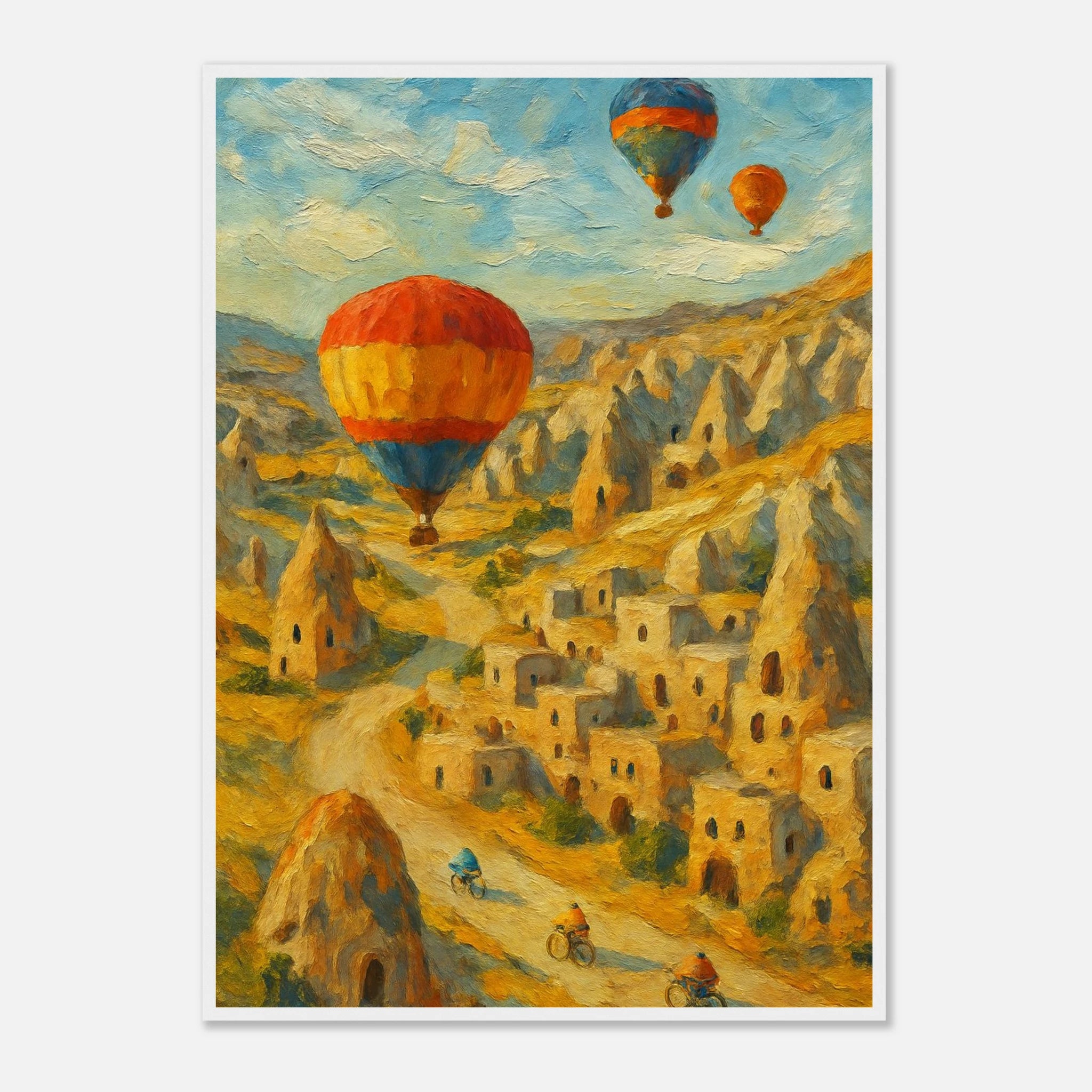 White frame A1 (59.4 x 84.1 cm) - "Drifting Over Cappadocia" Print | Turkish Landscape Wall Art - Play By Print