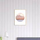 # all-groups - Circular Mountain Horizon – Watercolour Landscape Art Print - Daisy