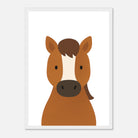 White frame - Horse Nursery Print – Farm Animal Wall Art for Kids - Play By Print