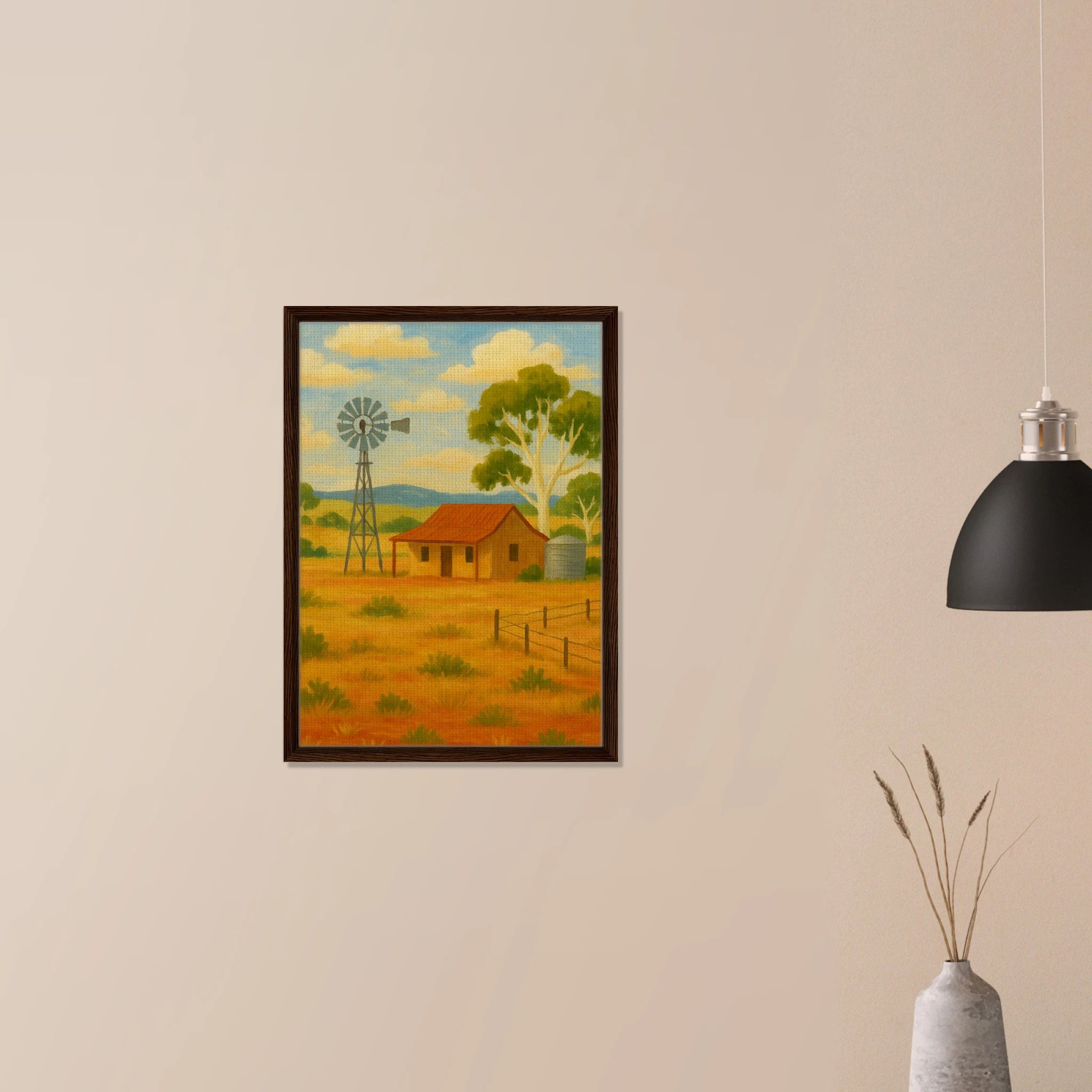 # all-groups - Outback Windmill & Cottage Canvas Wall Art - Play By Print