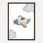 Dark wood frame - Green & Natural Wooden Airplane Wall Art - Olga