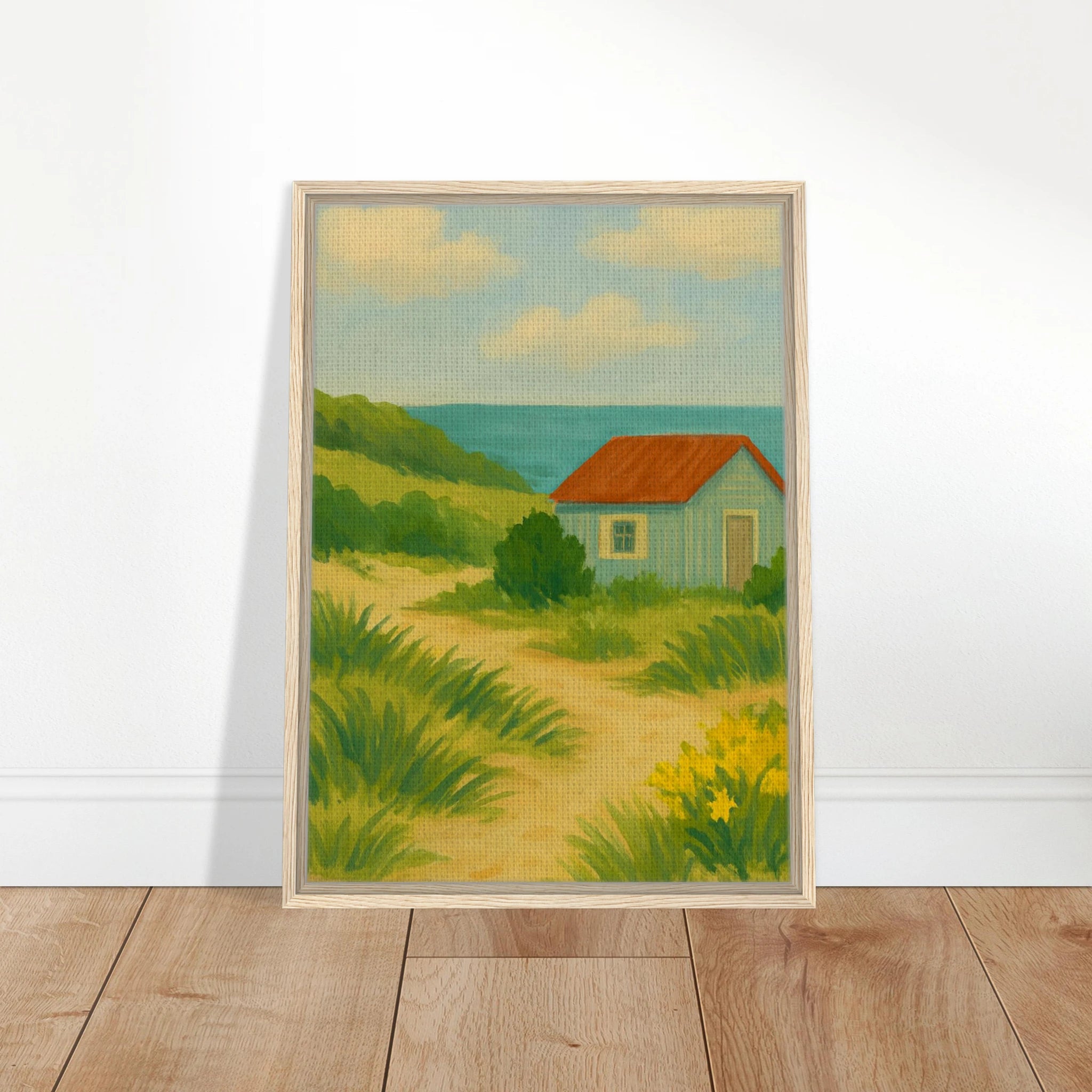 # all-groups - Coastal Beach Shack Canvas Wall Art - Play By Print