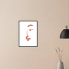 # all-groups - Bare Expression – Minimalist Abstract Face Print in Terracotta - Daisy