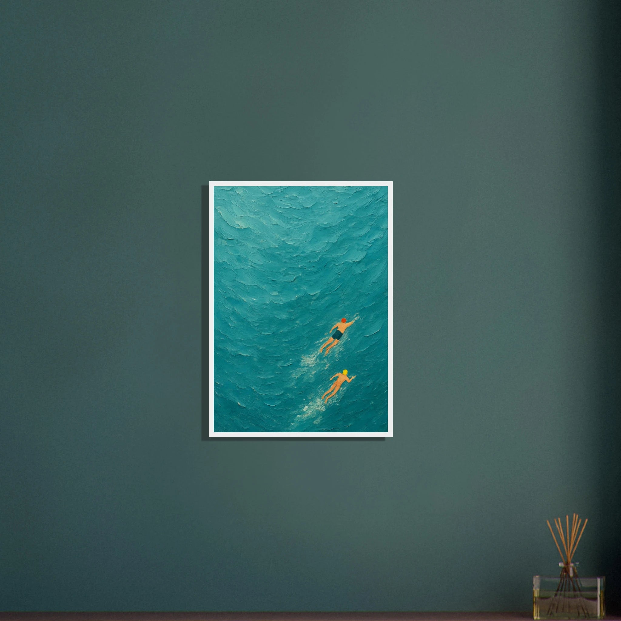 # all-groups - Ocean Swimmers Wall Art | Textured Painterly Sea Print - Play By Print