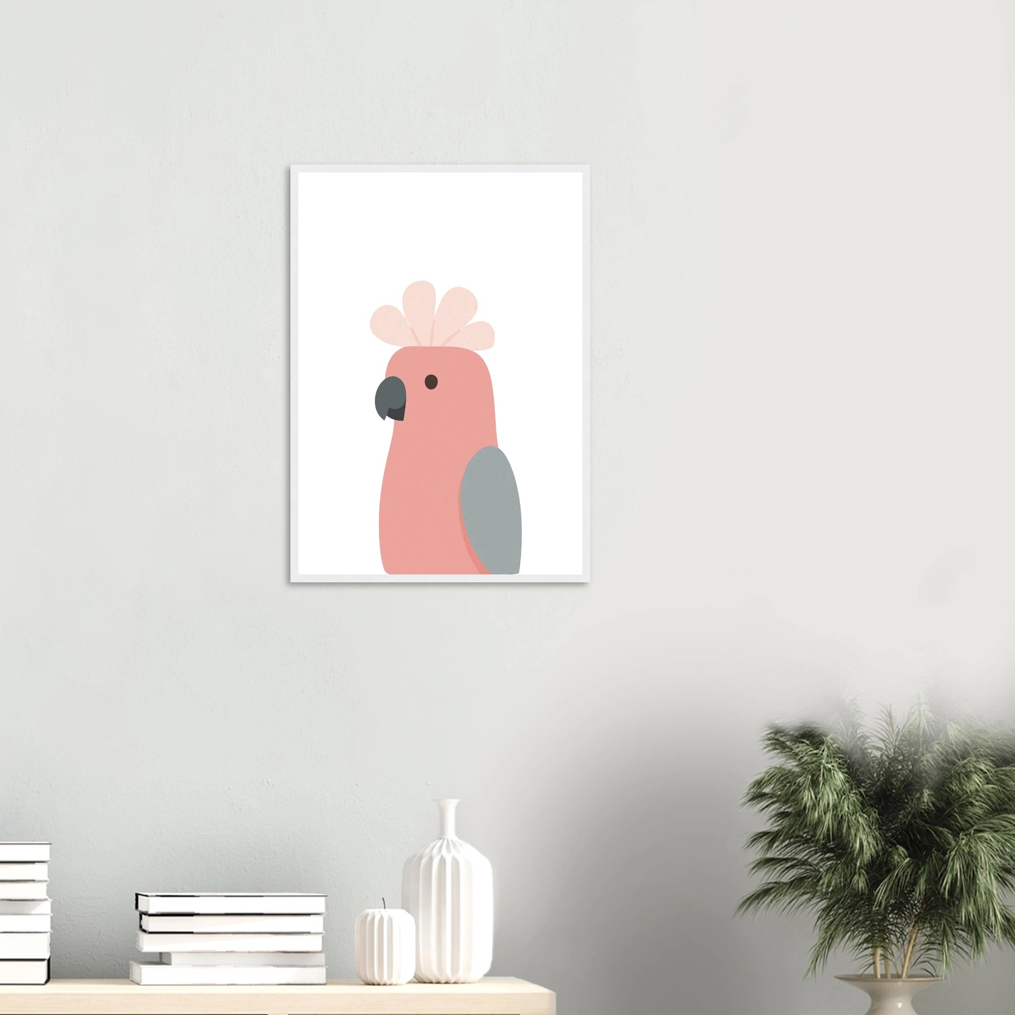 # all-groups - Galah – Minimalist Australian Bird Art Print | Pink Cockatoo Poster for Nursery or Classroom - Play By Print