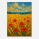 Unframed A1 (59.4 x 84.1 cm) - Golden Poppy Field Print | Vibrant Impressionist Landscape - Play By Print