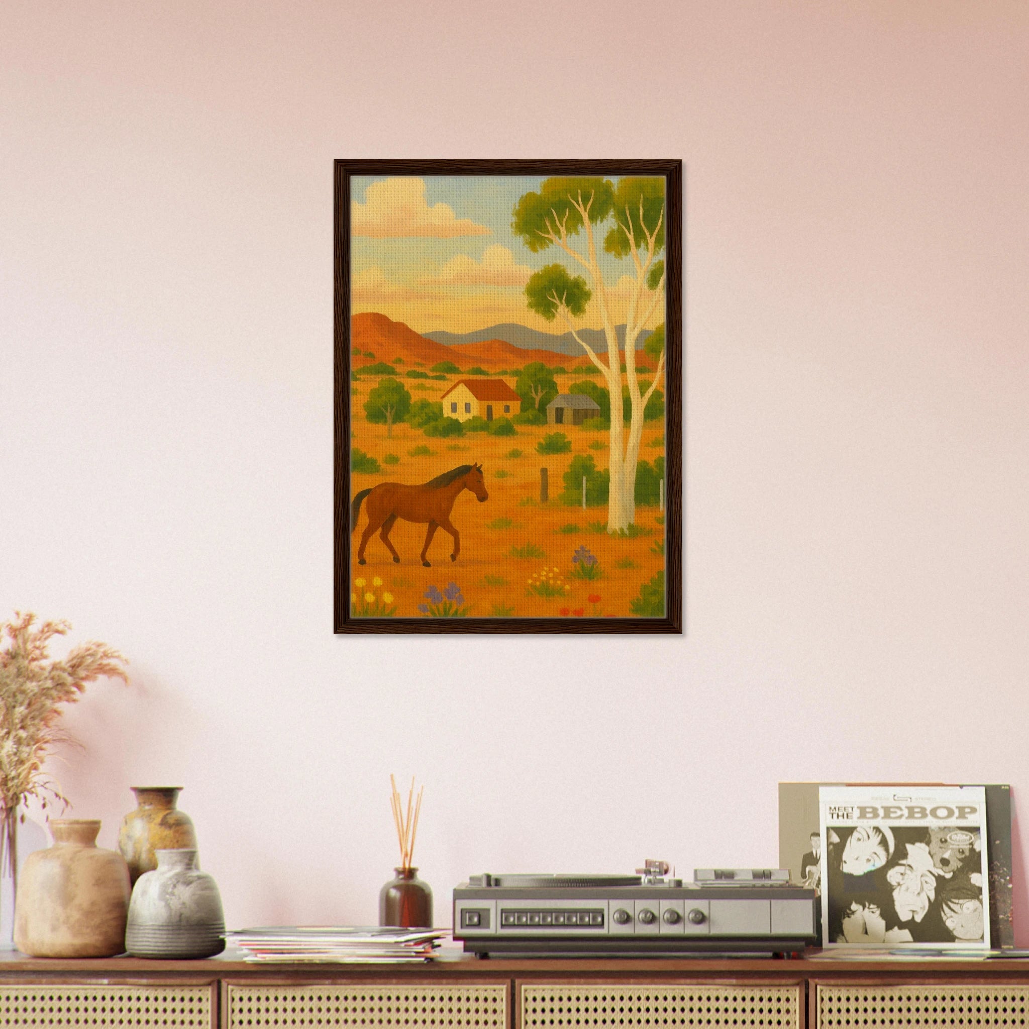 # all-groups - Outback Horse & Gum Tree Canvas Wall Art - Play By Print