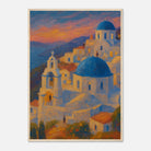 Wood frame A1 (59.4 x 84.1 cm) - "Sunset Over Santorini" Print | Mediterranean Wall Art - Play By Print