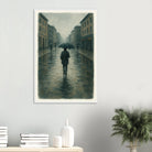 # all-groups - Rainy City Walk – Gouache-Style Art Print - Play By Print