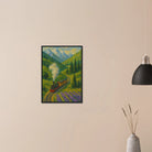 # all-groups - Mountain Steam Train Wall Art | Textured Painterly Travel - Play By Print