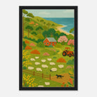 Black frame 40x60 cm 16x24″ - Coastal Sheep Farm – Australian Countryside Canvas Wall Art - Play By Print