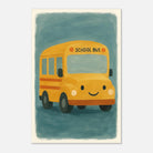 Unframed 30x45 cm 12x18″ - Happy School Bus – Whimsical Nursery Art Print - Play By Print