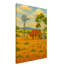 Canvas 50x70 cm 20x28″ - Outback Windmill & Cottage Canvas Wall Art - Play By Print