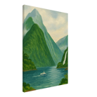 Canvas 50x70 cm 20x28″ - Milford Sound Serenity – New Zealand Fiord Canvas Wall Art - Play By Print