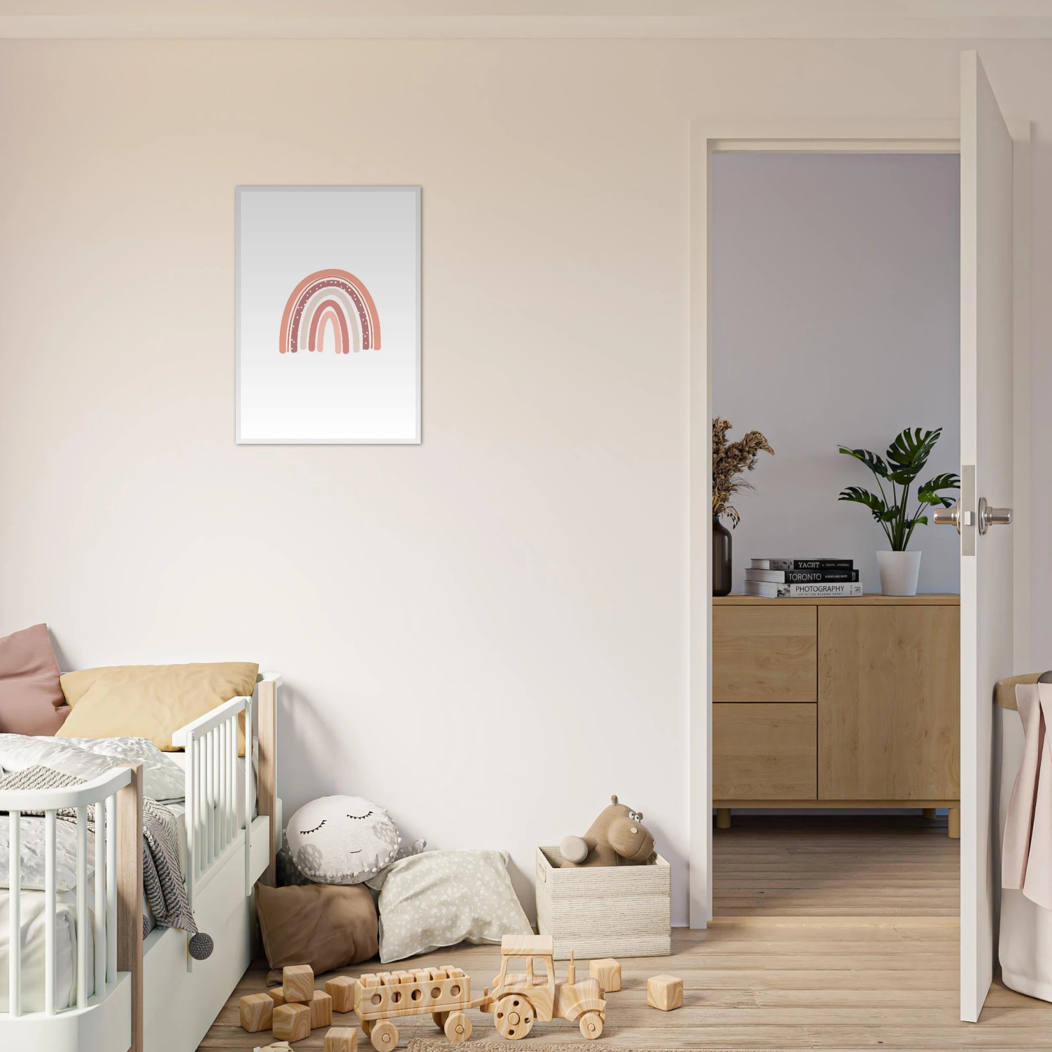 # all-groups - Blush Minimalist Rainbow Wall Art - Jerin