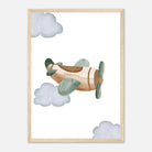 Wood frame - Woodland Vintage Airplane Wall Art - Olga