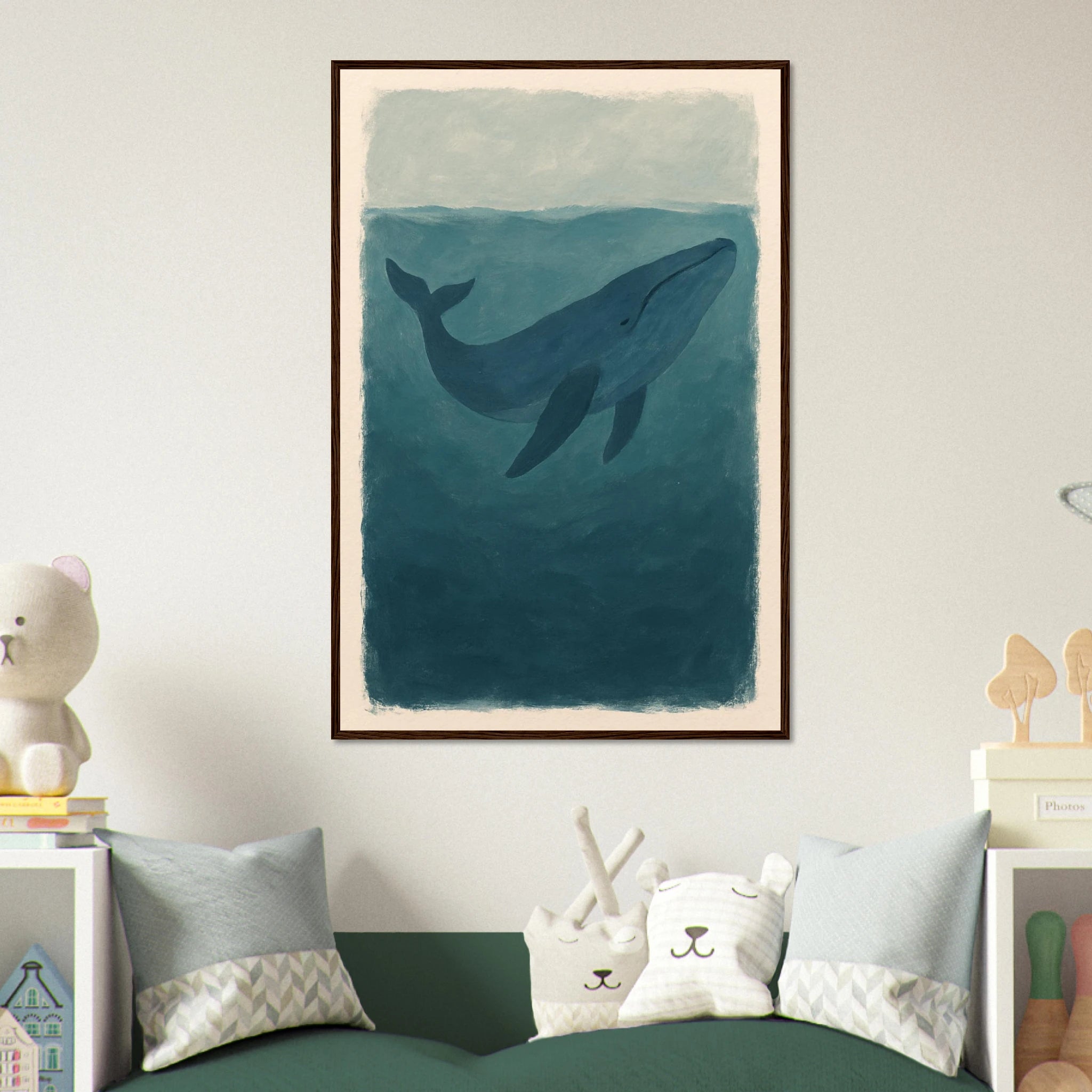 # all-groups - Blue Whale – Gouache-Style Art Print - Play By Print