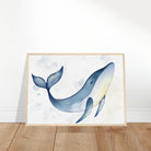 # all-groups - Gentle Whale Nursery Print | Watercolour Ocean Animal Wall Art for Kids - Iris