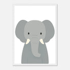 White frame - Elephant – Minimalist Animal Art Print | Modern Nursery or Safari-Themed Poster - Play By Print