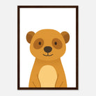 Dark wood frame - Meerkat Nursery Print – Safari Wall Art for Kids - Play By Print