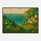 Dark wood frame A1 (59.4 x 84.1 cm) - “Lemon Coast Daydream” | Amalfi-Inspired Coastal - Play By Print