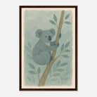Dark wood frame 30x45 cm 12x18″ - Cuddly Koala in the Eucalypts – Australian Nursery Art Print - Play By Print