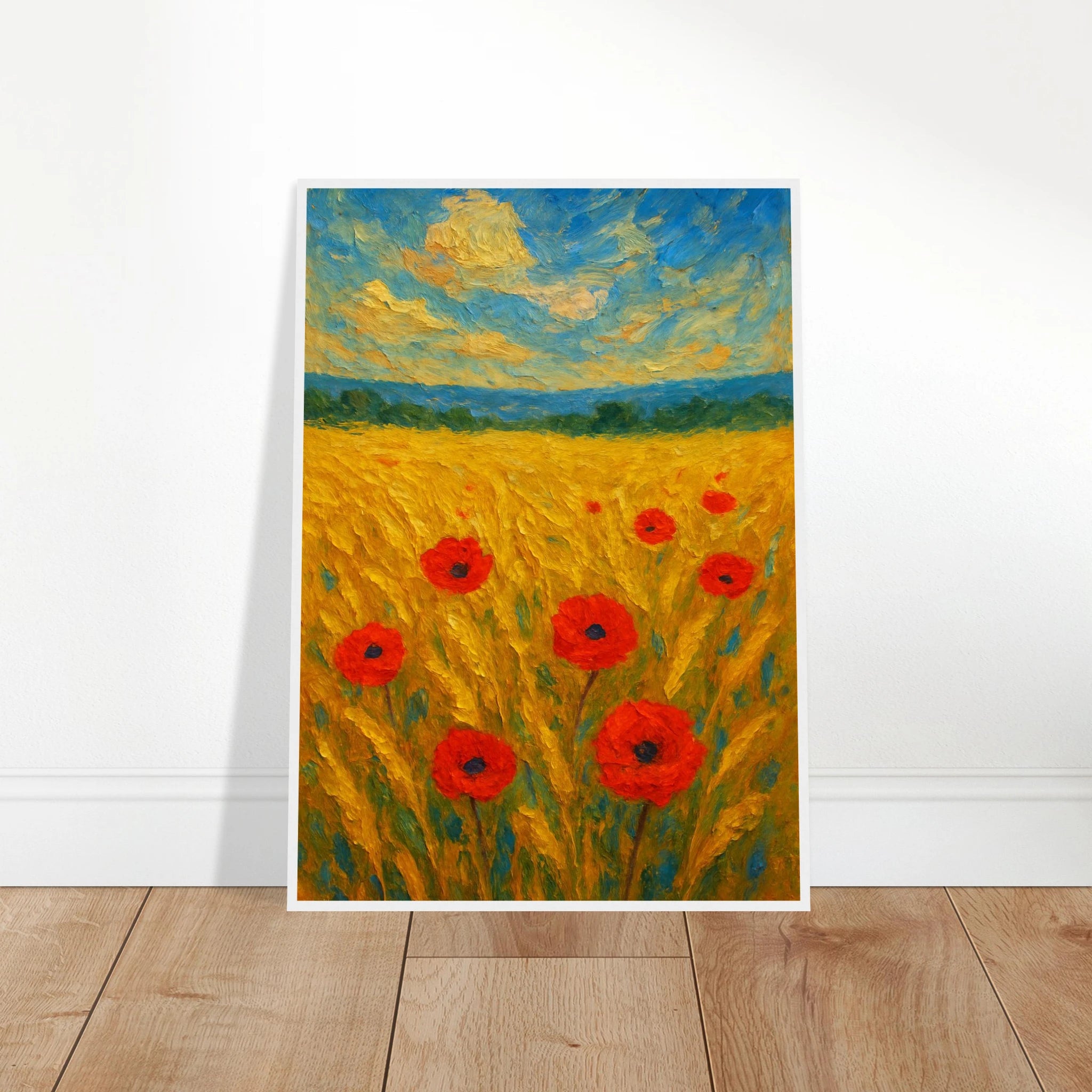 # all-groups - Golden Poppy Field Print | Vibrant Impressionist Landscape - Play By Print