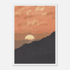 White frame - Amber Dusk – Abstract Mountain Sunset Wall Art by Daisy - Play By Print