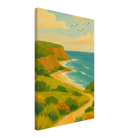 Canvas 40x60 cm 16x24″ - Coastal Cliffs Walk – Scenic Ocean Landscape Canvas Wall Art - Play By Print