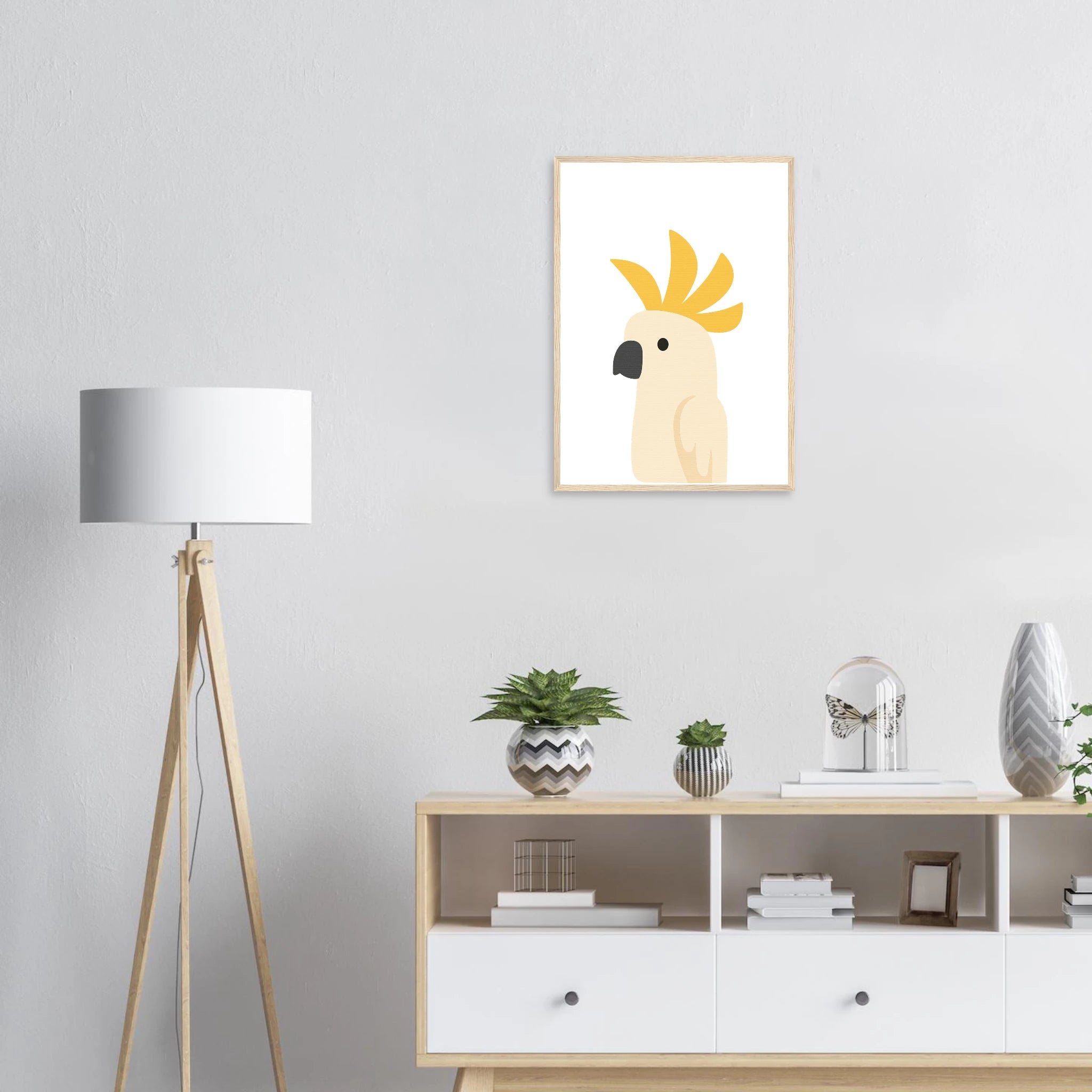 # all-groups  - Cockatoo – Minimalist Bird Art Print | Australian Animal Poster for Nursery or Home - Play By Print