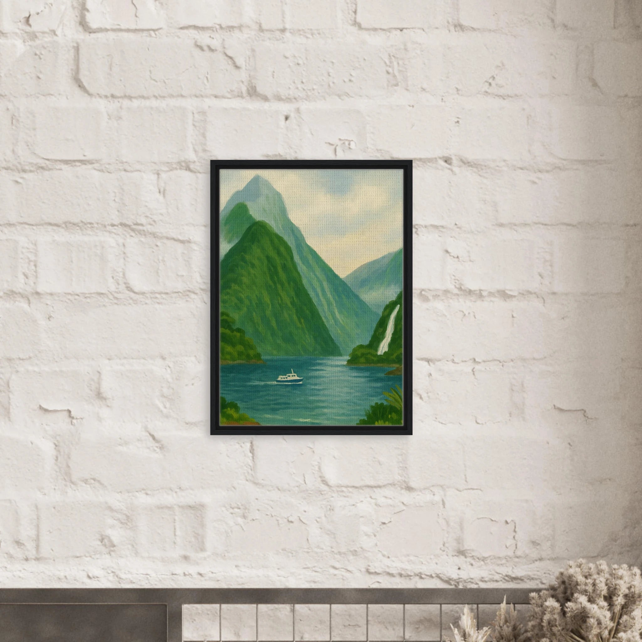 # all-groups - Milford Sound Serenity – New Zealand Fiord Canvas Wall Art - Play By Print
