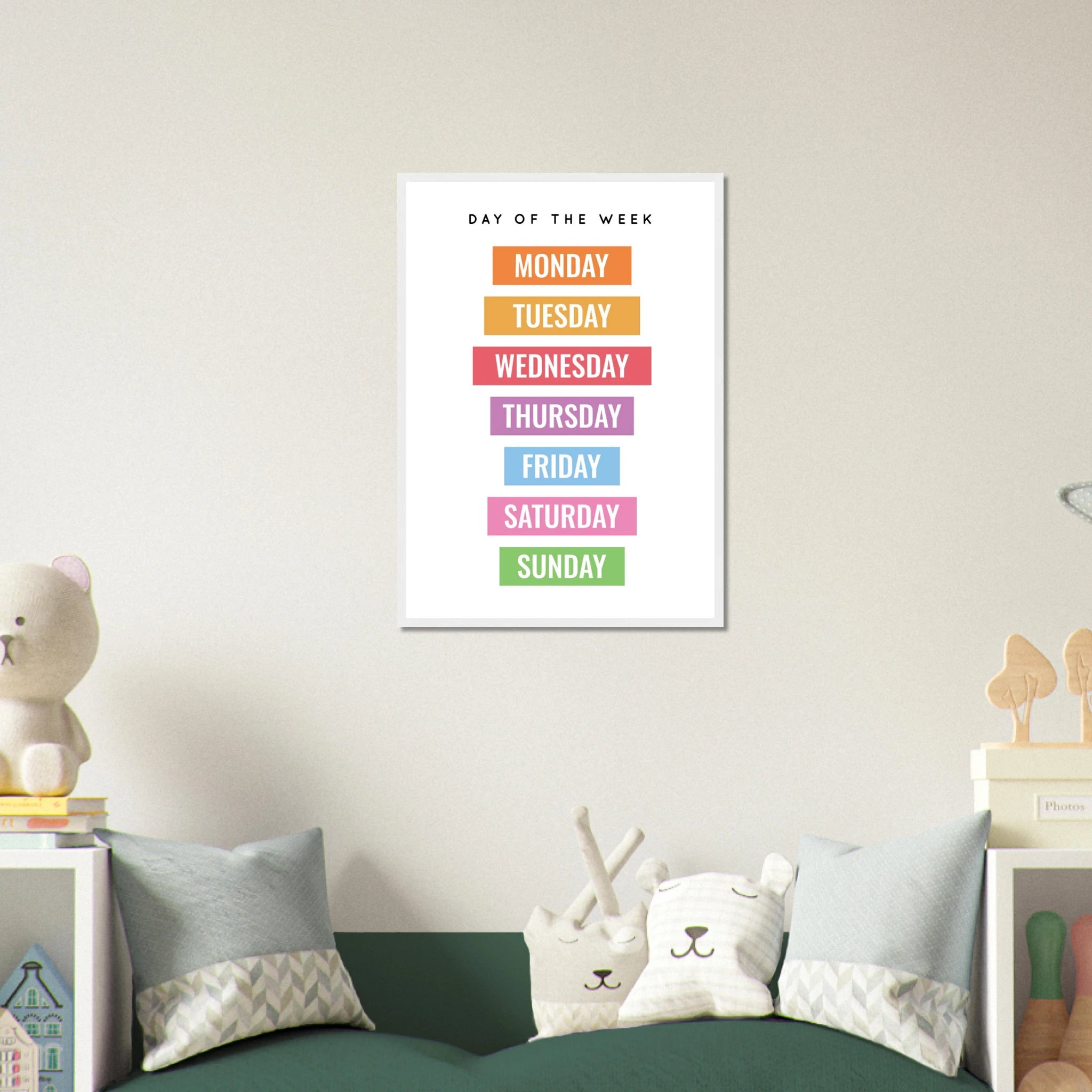 # all-groups - Rainbow Days of the Week Educational Print – Bold & Bright Learning Poster - Elena