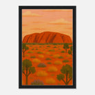 Black frame 40x60 cm 16x24″ - Uluru Dreaming – Australian Outback Canvas Wall Art - Play By Print