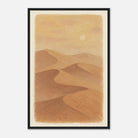 Black frame 40x60 cm 16x24″ - Golden Haze – Soft Desert Dunes Wall Art Print - Play By Print