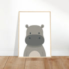# all-groups - Hippo – Minimalist Safari Animal Art Print - Play By Print