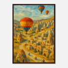 Dark wood frame A2 (42 x 59.4 cm) - "Drifting Over Cappadocia" Print | Turkish Landscape Wall Art - Play By Print