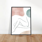 # all-groups - Boho Nude Line Art Print | Minimalist Female Silhouette with Earth Tones - Iris