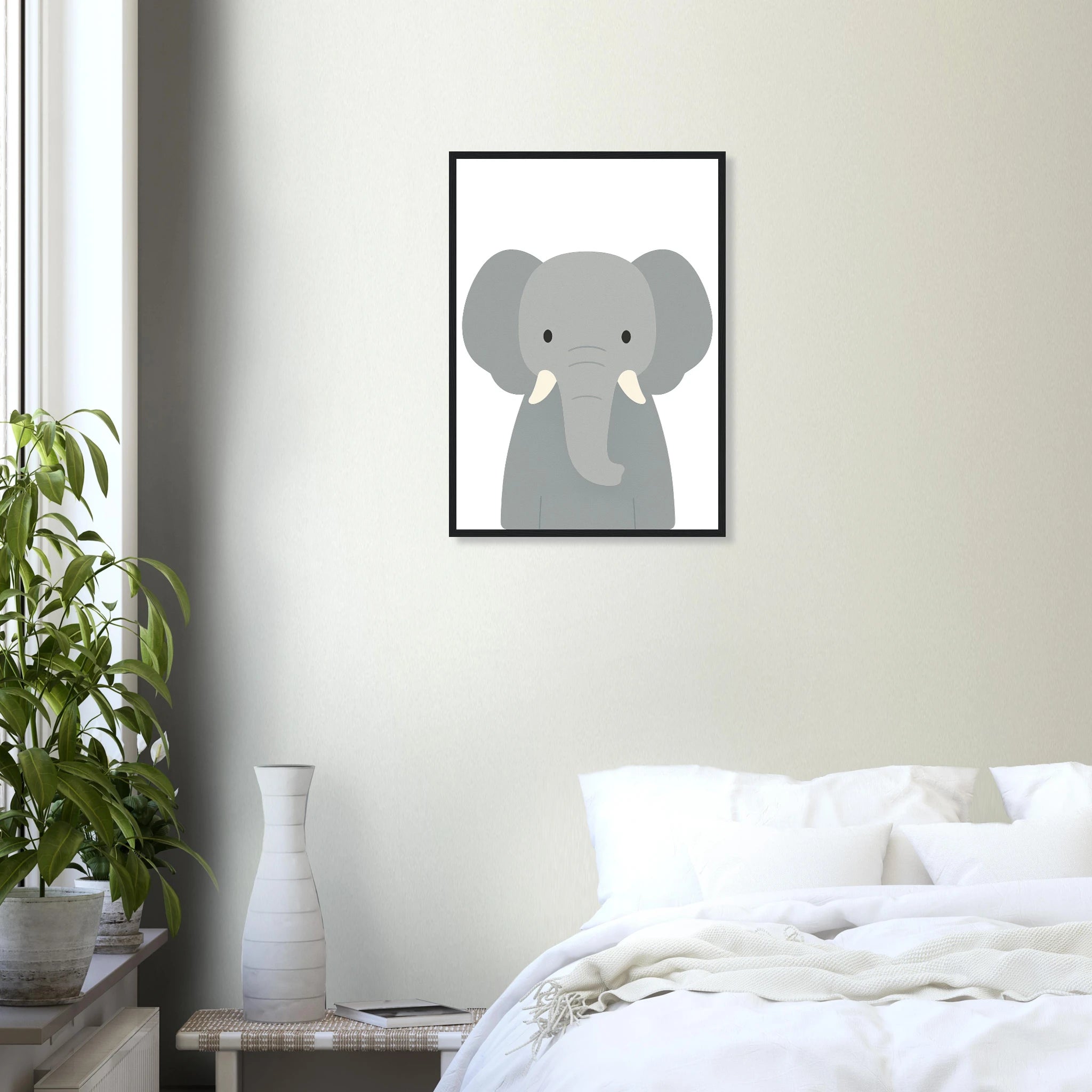 # all-groups  - Elephant – Minimalist Animal Art Print | Modern Nursery or Safari-Themed Poster - Play By Print