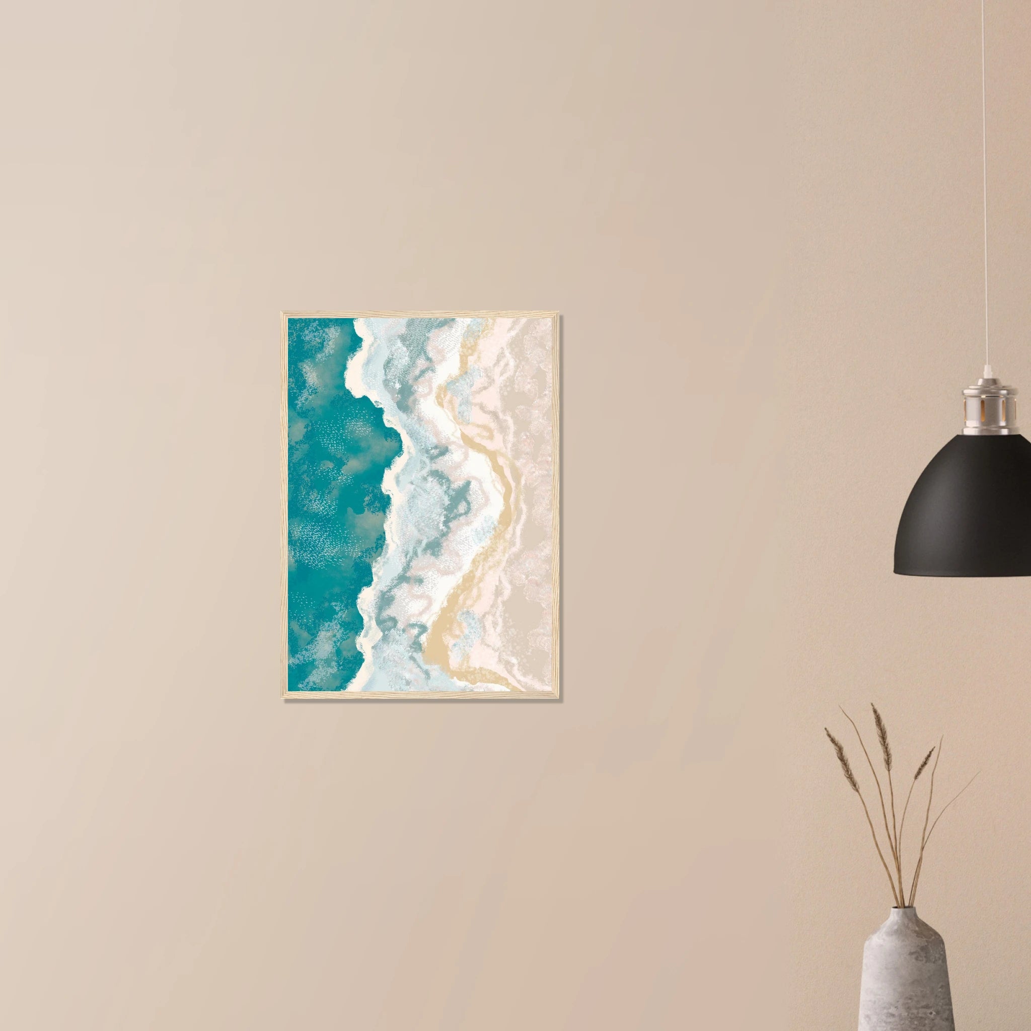 # all-groups - Golden Shoreline – Textured Coastal Abstract Beach Art - Play By Print