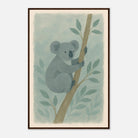 Dark wood frame 60x90 cm 24x36″ - Cuddly Koala in the Eucalypts – Australian Nursery Art Print - Play By Print