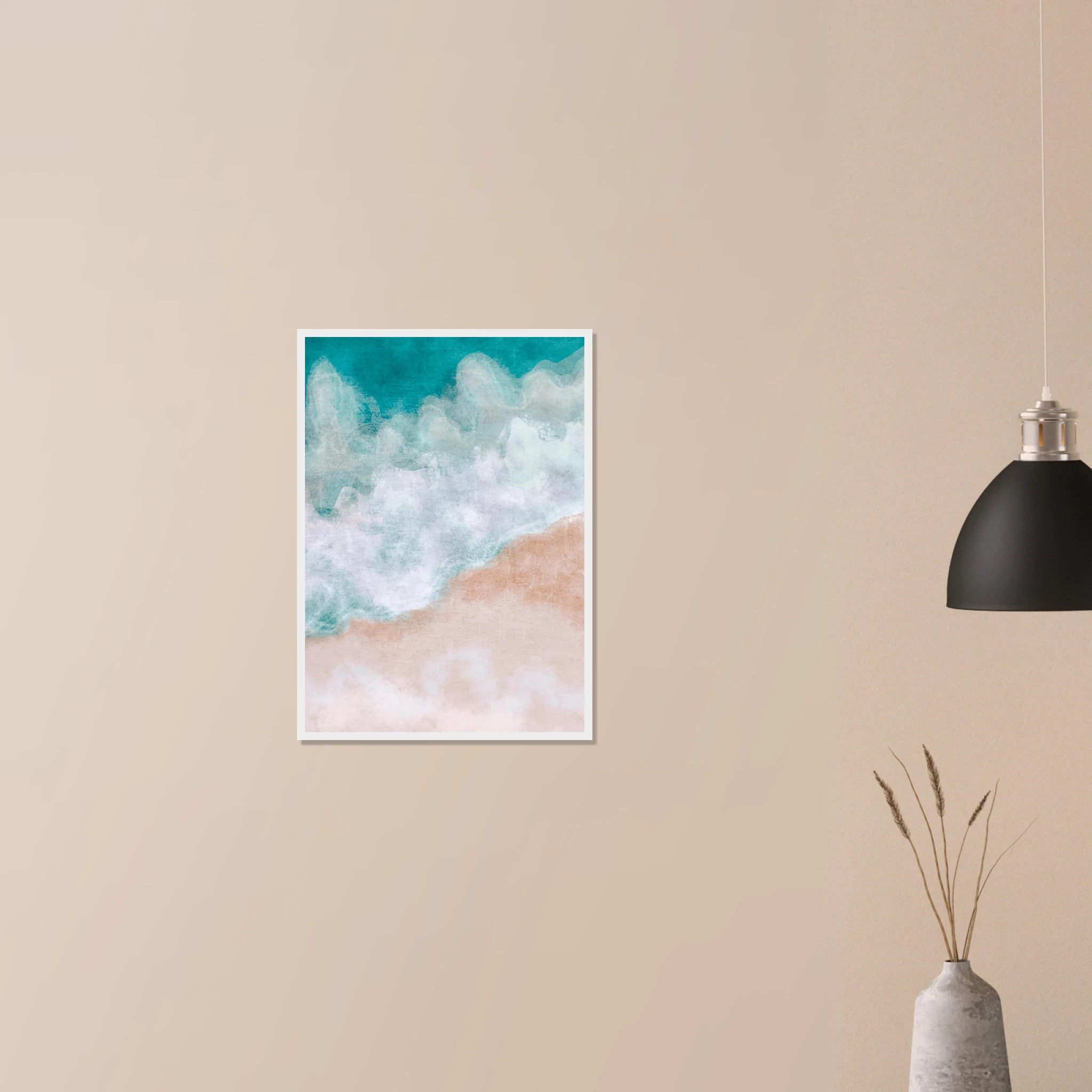 # all-groups - Coastal Bliss – Soft Wave Abstract Beach Print - Daisy