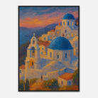 Black frame A1 (59.4 x 84.1 cm) - "Sunset Over Santorini" Print | Mediterranean Wall Art - Play By Print